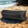SOFA LAZY BAG WYTRZYMAŁY MATERAC DMUCHANY DUŻY LEŻAK NA PLAŻĘ AIRSOFA BLACK (tds0671)